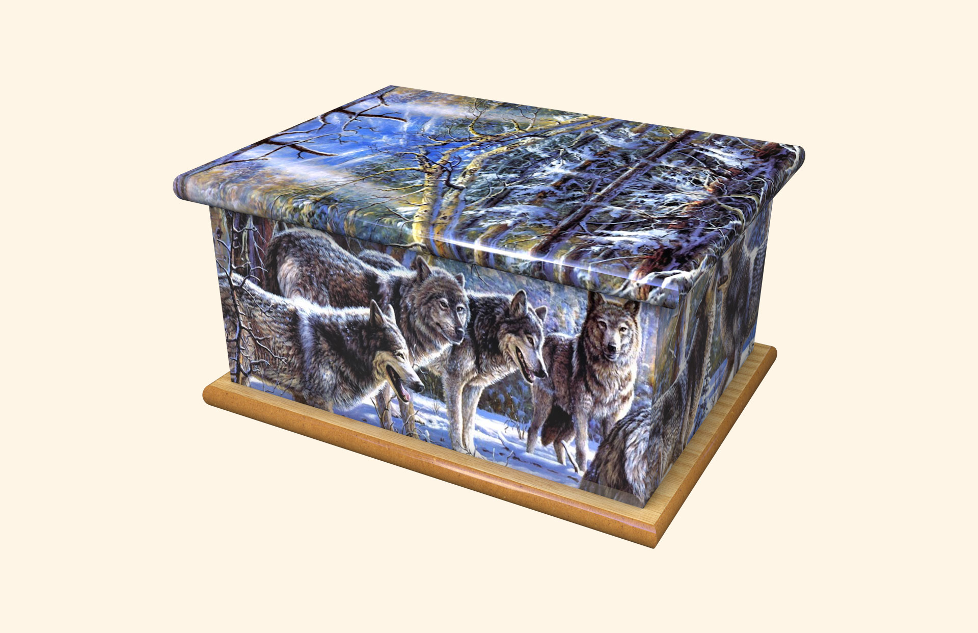 The Pack adult ashes casket